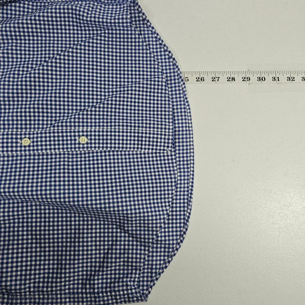 Ralph Lauren Kids Gingham Button Down Shirt Long Sleeve‎ Blue White Size L/6
